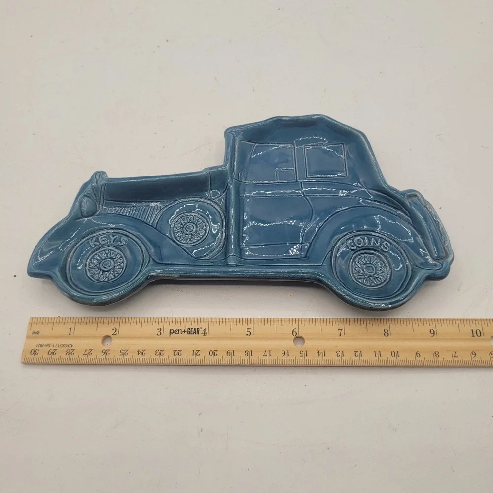 Vintage House of Lloyd Vintage‎ Trinket Tray Plate Blue Car Key Holder 1986 HOL
